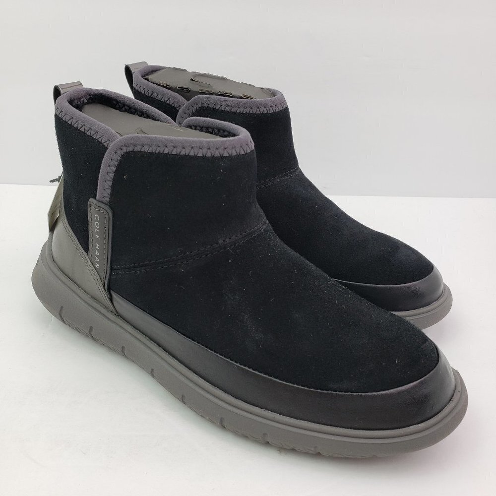 NEW Cole Haan ZeroGrand Womens Size 6 Black Suede Winter Snow Ankle Bootie Boots
